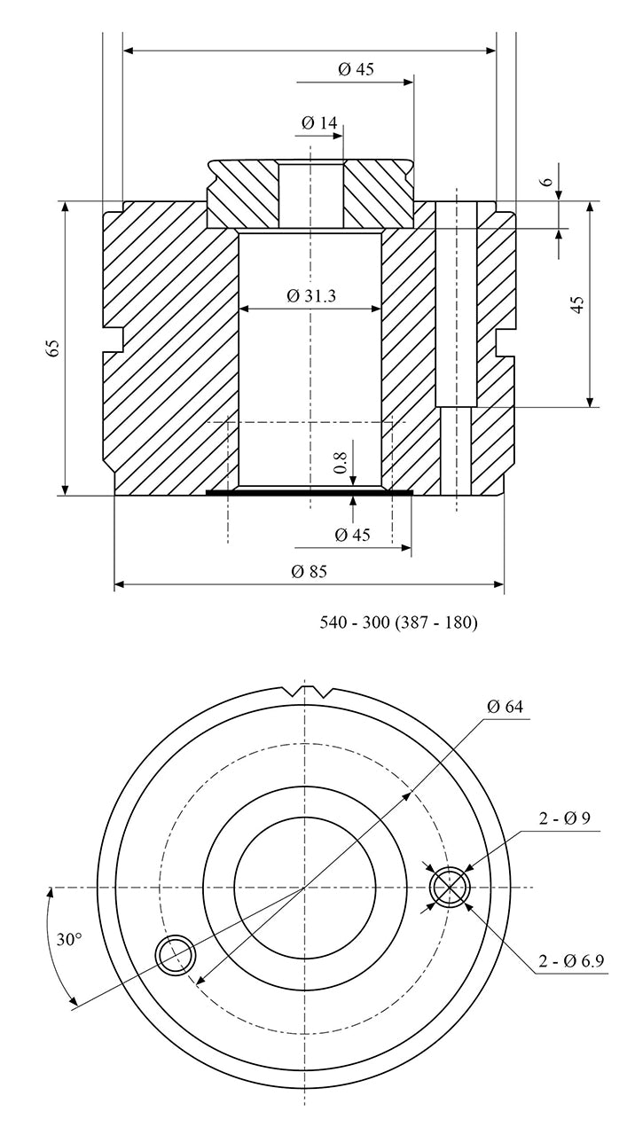 Bernardo Schnellwechsel-Stahlhalter System Multifix Größe B 23-1002