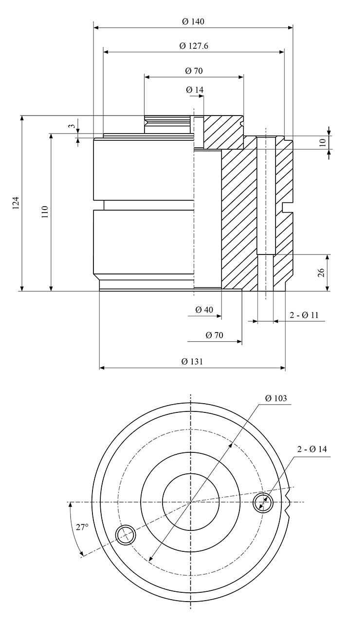 Bernardo Schnellwechsel-Stahlhalter System Multifix Größe D 23-1004