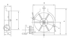 Bernardo Horizontal- und Vertikalrundtisch HV 16 27-1005