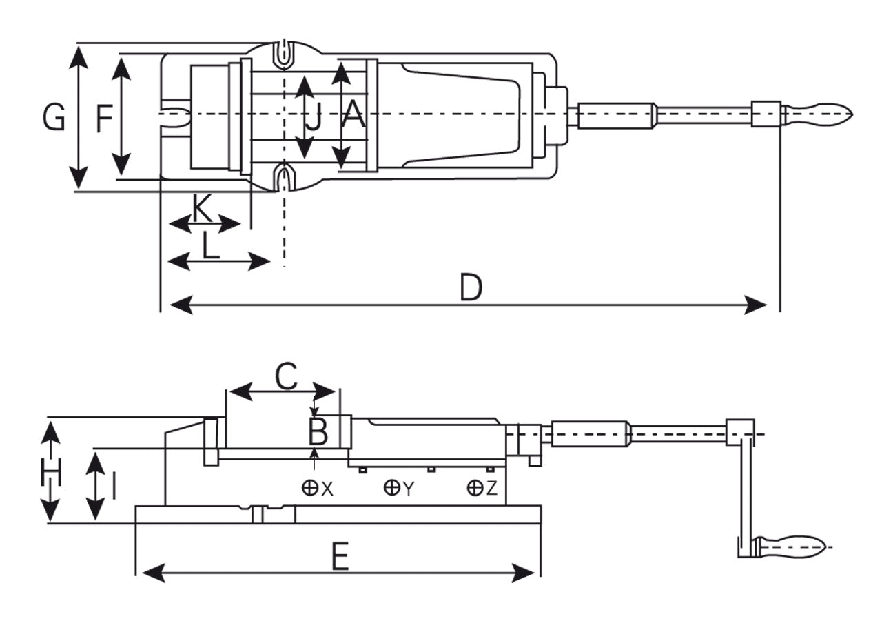 Bernardo Hydraulischer Maschinenschraubstock VH 200 28-2091