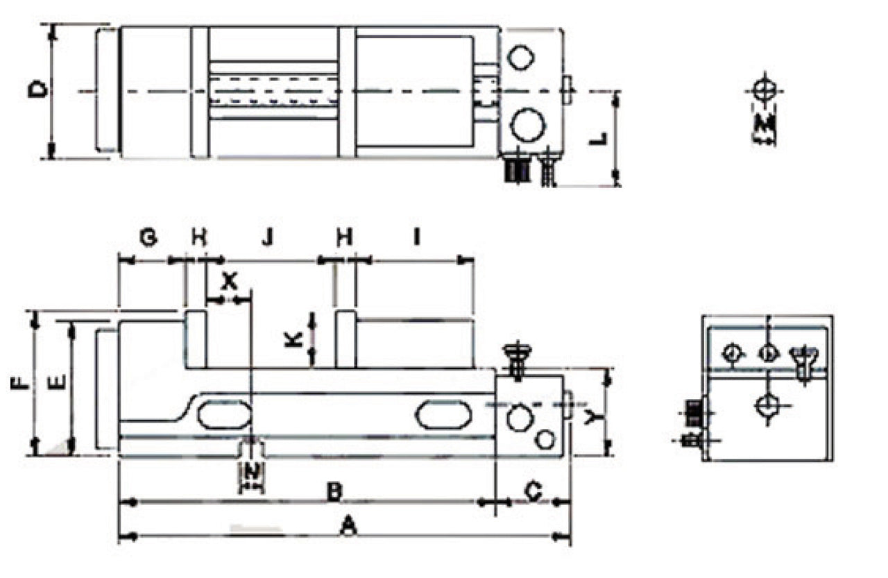 Bernardo Pneumatik-Schraubstock PQV 200 V 28-2133