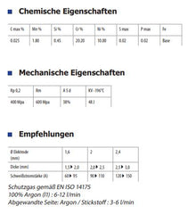 GYS 60 WIG-Schweißstäbe Edelstahl 308L- Ø 1,6mm / L. 330mm - Blister 0,33Kg 087248