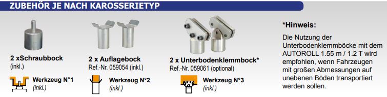 GYS Fahrwagen Rangierhilfe AUTO ROLL 1,2T - Reihenabstand 1,55m 063839