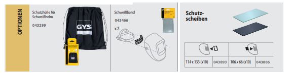 GYS Schweisshelm mit Gebläse-Atemschutzsystem LCD GYSMATIC 9/13 AIR TRUE COLOR XL 065727