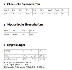 GYS 60 WIG-Schweißstäbe Edelstahl 316L - Ø 1,6mm / L. 330mm - Blister 0,33Kg 087262