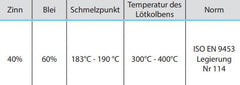 GYS Lötdrahtspule - 40% Zinn - Ø 2,0 mm - 100 g 046627
