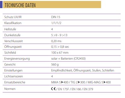 GYS Schweißhelm LCD ERGOTECH 5-9/9-13 DREAM TRUE COLOR 037212