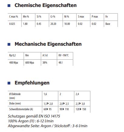 GYS 40 WIG-Schweißstäbe Edelstahl 308L - Ø 2,0mm / L. 330mm - Blister 0,33Kg 087255