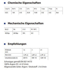 GYS 40 WIG-Schweißstäbe Edelstahl 308L - Ø 2,0mm / L. 330mm - Blister 0,33Kg 087255