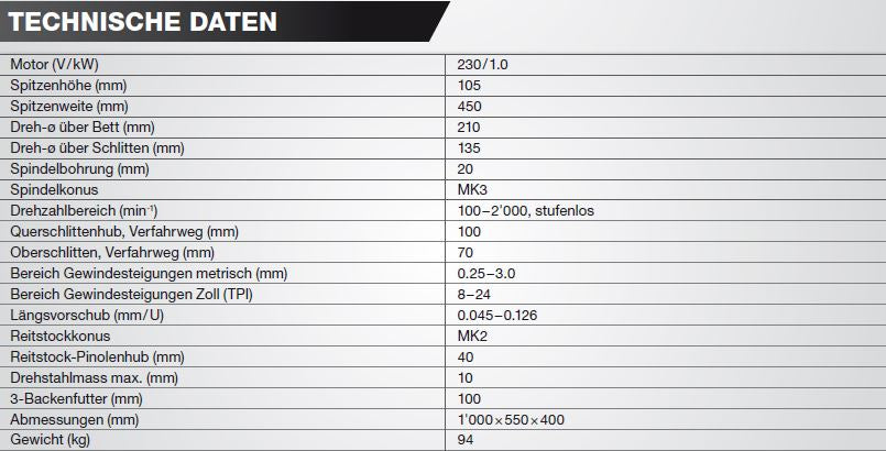 PROMAC METALLDREHBANK BD-8-M