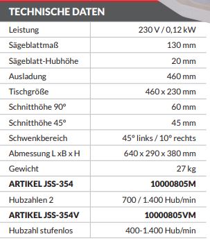JET DEKUPIERSÄGE JSS-354-M