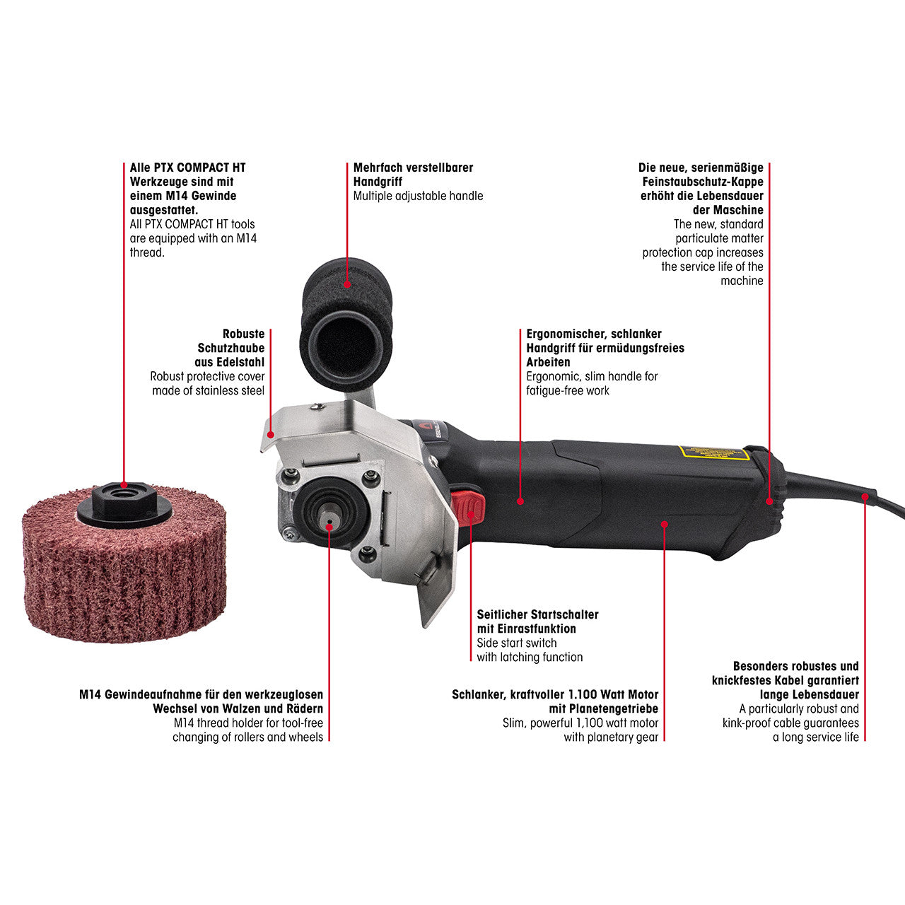 Eisenblätter 40401 PTX COMPACT Professional HT Grundgerät, 1.100 Watt, 220 - 240 Volt (EU), M14 Gewinde