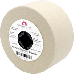 Eisenblätter 40470 Merino Filz Rad mit M14 Gewinde 100 x 50 mm