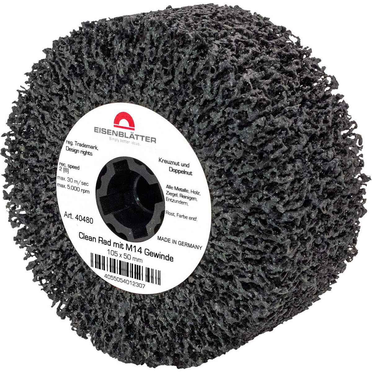 Eisenblätter 40480 Clean Rad mit M14 Gewinde 115 x 50 mm