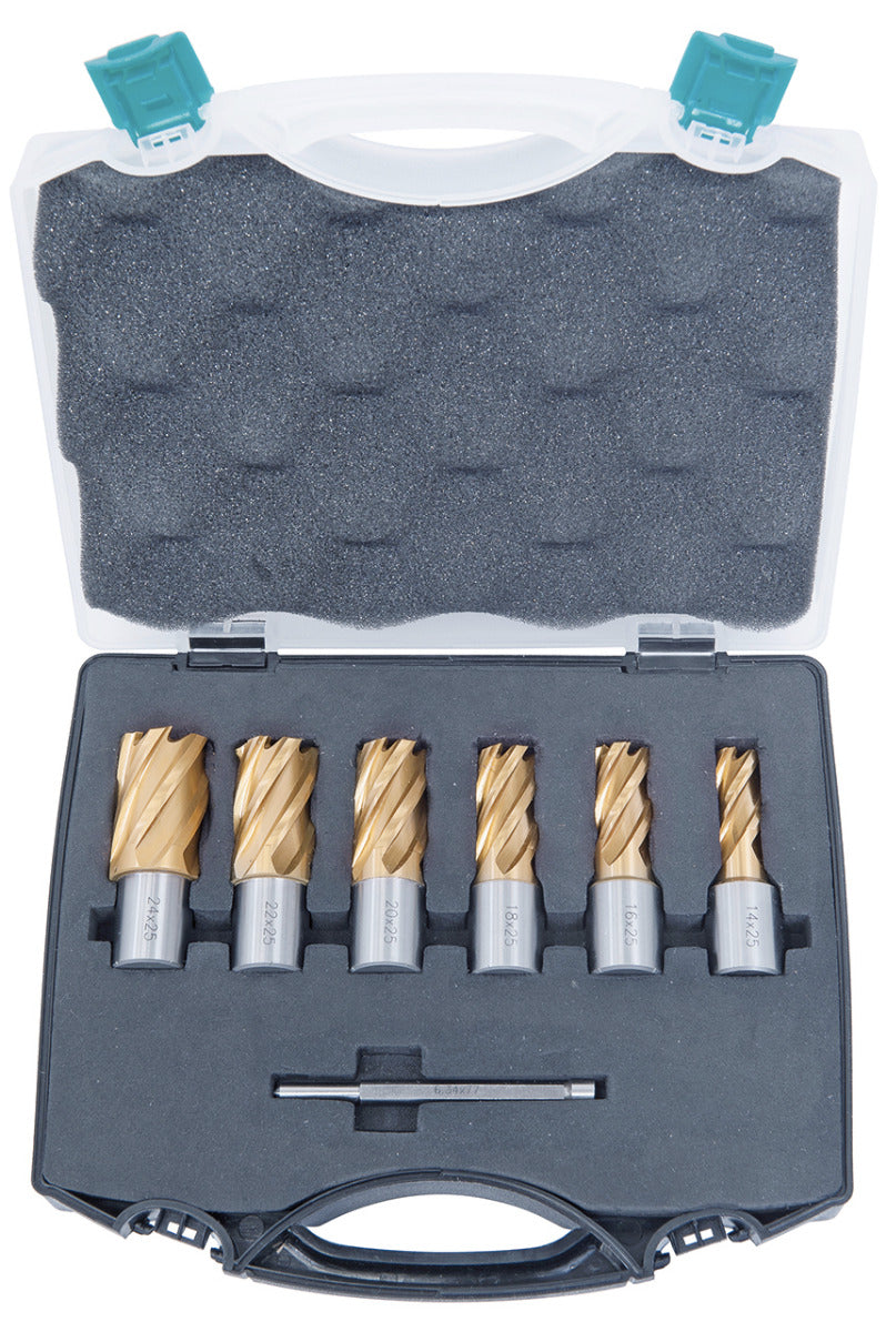 Bernardo HSS-Kernbohrer-Set CDS, TiN-beschichtet, 14 - 24 mm, Bohrtiefe 25 mm 41-11041