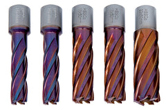 HSSCO5-Kernbohrer CDL, nACO-beschichtet, 14/18/22 mm, Bohrtiefe 50 mm, 5 tlg. 41-11052