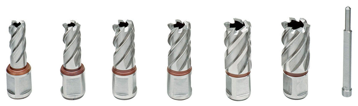 Bernardo HSS-Standard Kernbohrer-Set KBK, 13 - 22 mm, Bohrtiefe 30 mm 41-1119