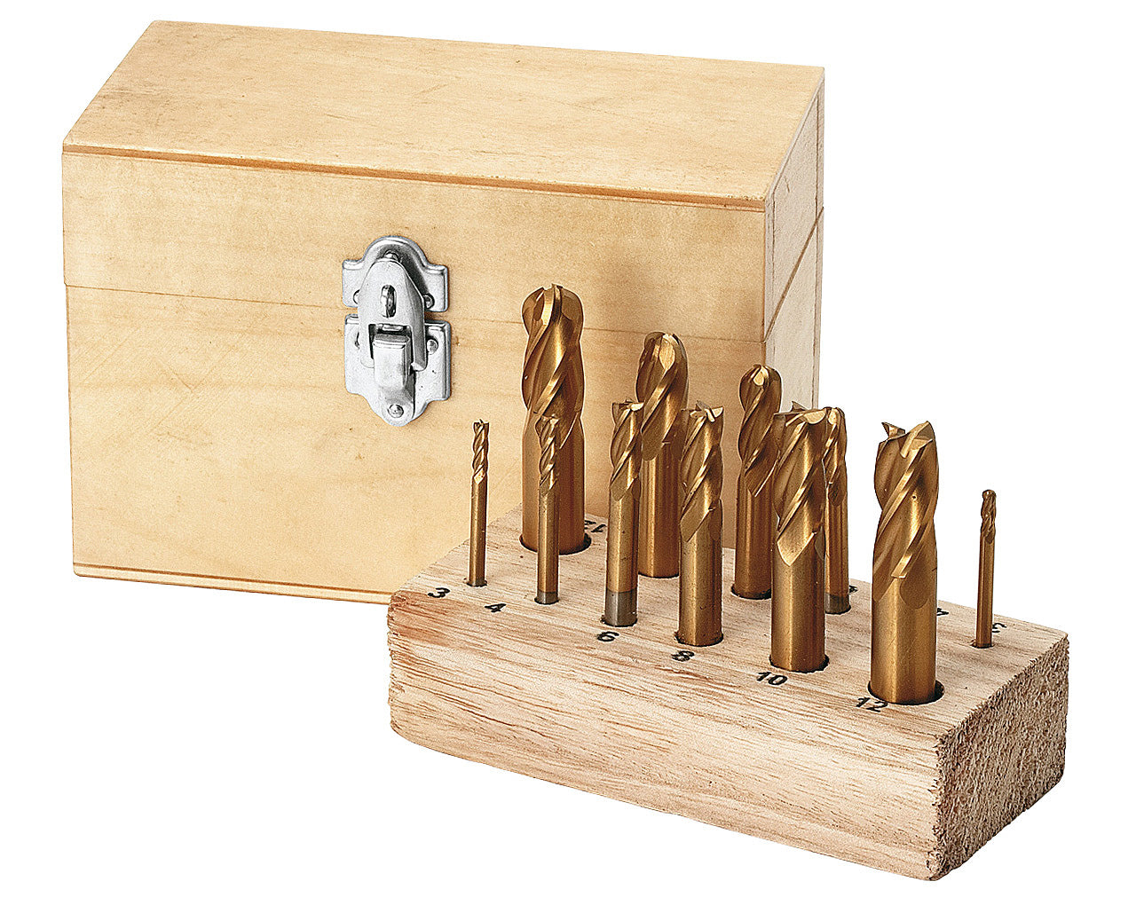 Kombi-Fräserkassette, TiN-beschichtet 12-tlg. 42-1022