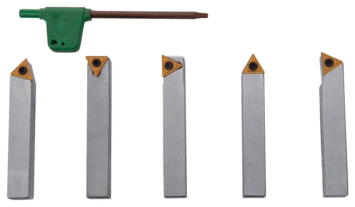 Bernardo Drehmeißelsatz mit HM-Wendeplatten, 10 mm, 5-tlg. 44-2013