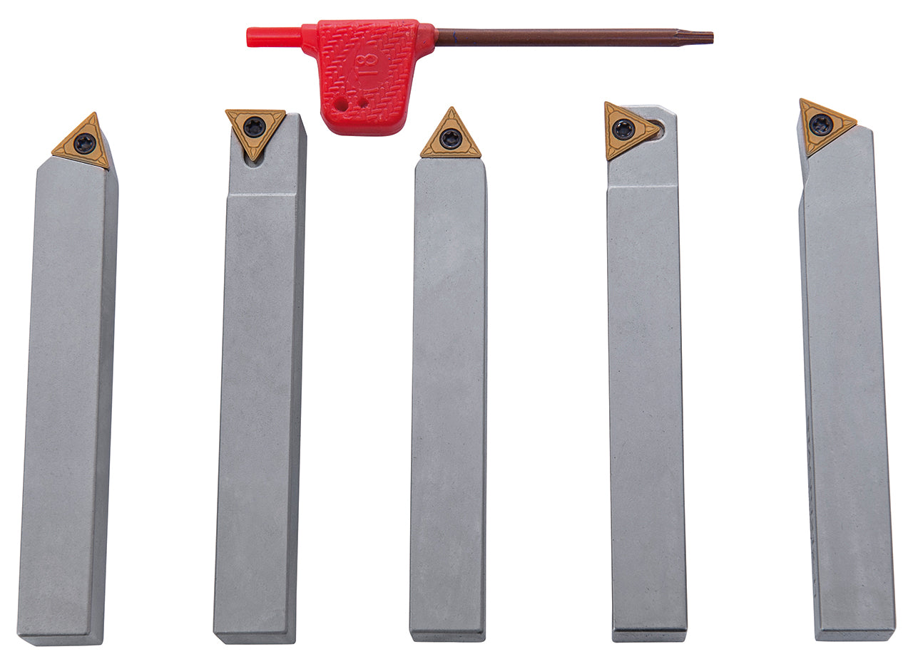 Bernardo Drehmeißelsatz mit HM-Wendeplatten, 12 mm, 5-tlg. 44-2014