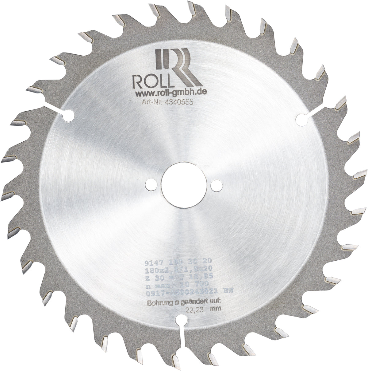 Roll Hartmetallsägeblatt 180 mm für Parkettsäge RO-4 4340555