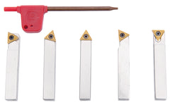 Bernardo Drehmeißelsatz mit HM-Wendeplatten, 8 mm, 5-tlg. 44-2012