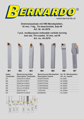 Drehmeisselsatz mit HM-Wendeplatten, 10 mm, Satz M 44-3076