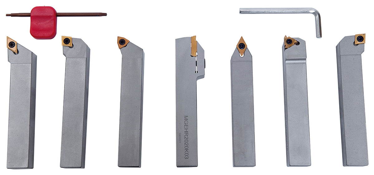 Bernardo Drehmeißelsatz mit HM-Wendeplatten, 20 mm, Satz P 44-3079