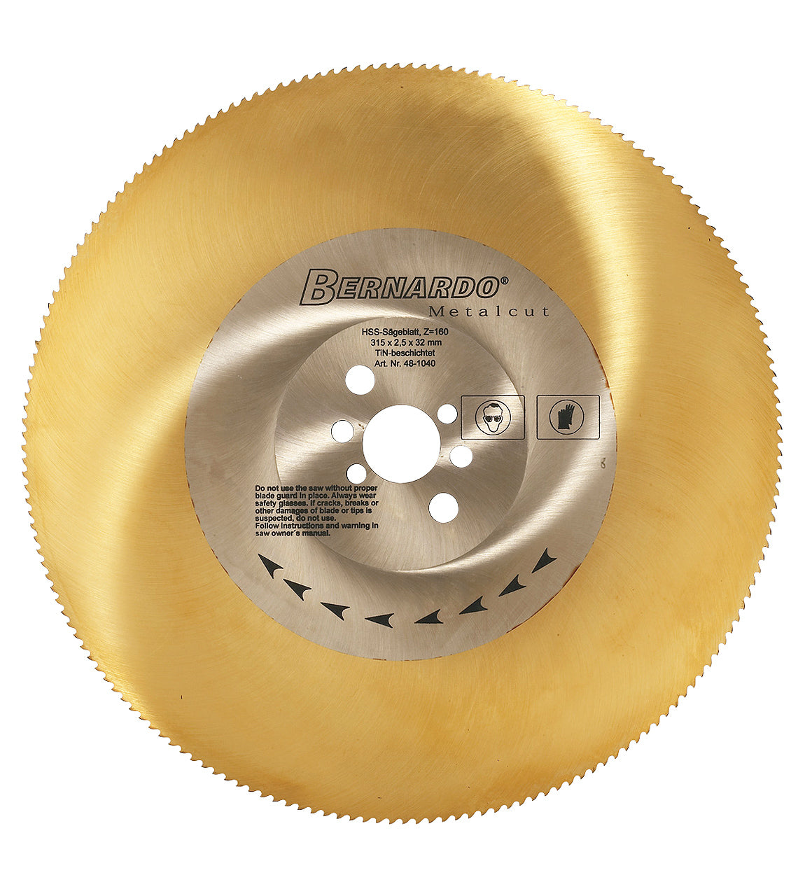 Sägeblatt HSS TiN-beschichtet 315 x 2,5 x 32 mm, Z 160 48-1040
