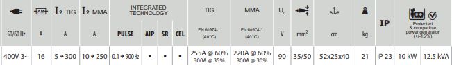 GYS TIG 300 DC TRI - WIG Schweißinverter ohne Zubehör 012318