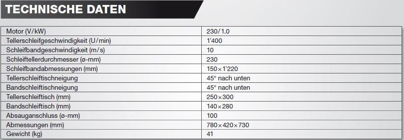 JET BAND- / TELLERSCHLEIFMASCHINE JSG-96-M
