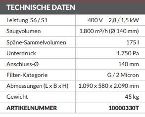 "JET ABSAUGANLAGE DC-1800-T"