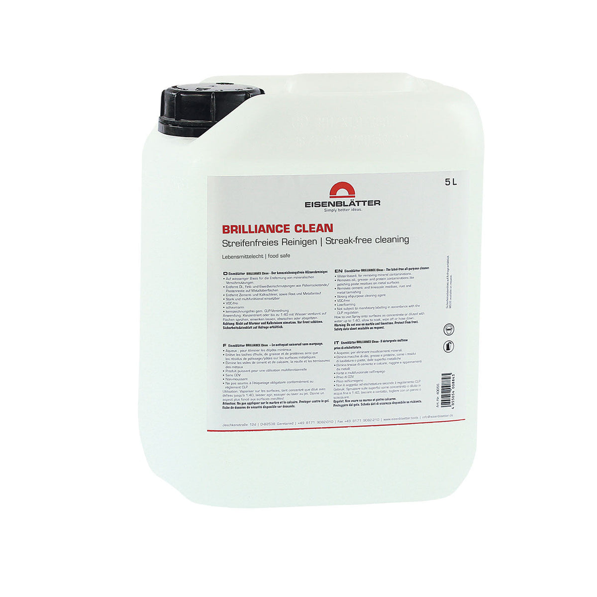 "Eisenblätter 40051 BRILLIANCE CLEAN 5 Liter Kanister inkl. leere Sprühflasche  by Eisenblätter"
