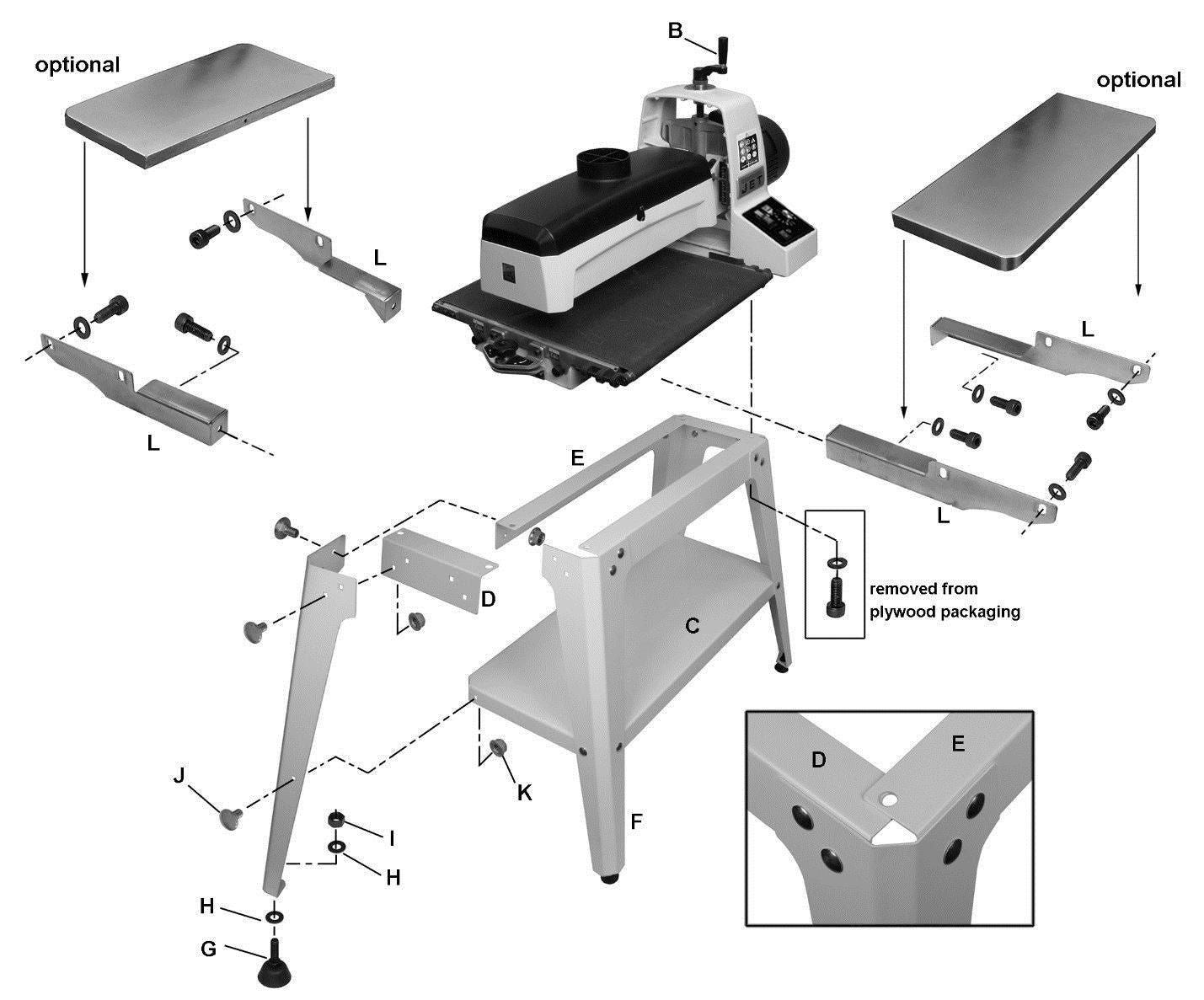 "JET TROMMELSCHLEIFMASCHINE JWDS-1836-M  by JET"