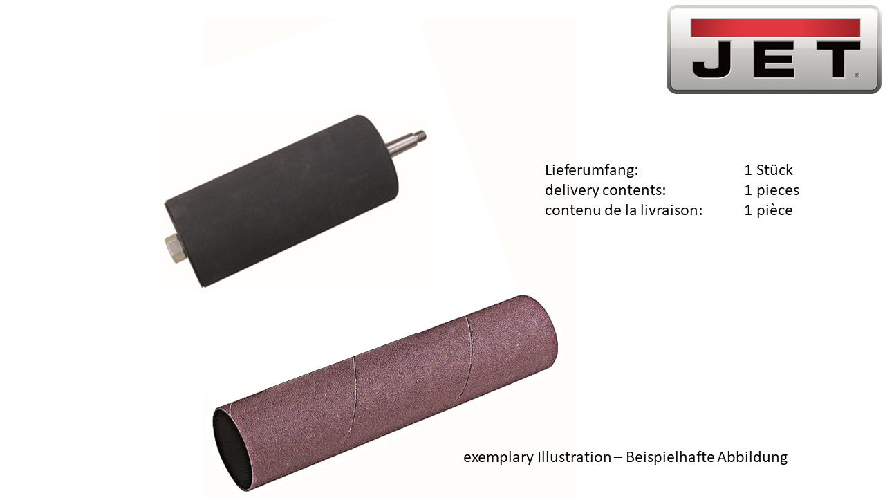 JET Zubehör Schleifen 709534 Spindel, ø 76 mm, mit Schleifhülse, K100