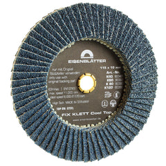 Eisenblätter 80340 FIX KLETT Cool Top® 115 x 10 mm, Korn 40, Klett, Fächerschleifscheibe
