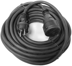 Roll Verlängerungskabel 10 m schwarz inkl. Schuko-Stecker und Kupplung 8200118