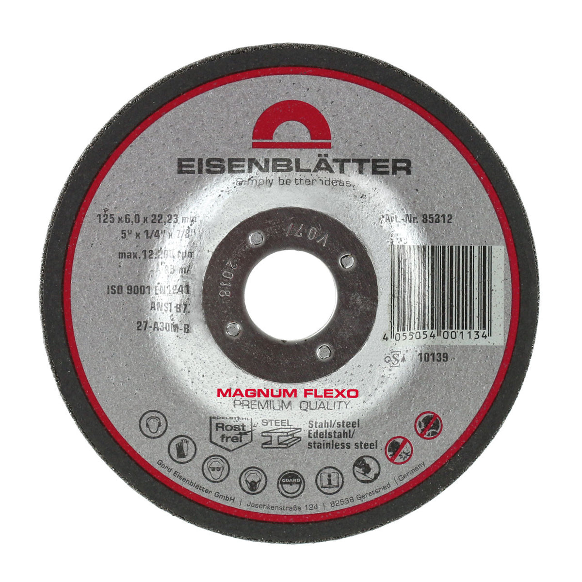 Eisenblätter 85312 MAGNUM® FLEXO Schruppscheibe 125 x 22,2 mm, 6,0 mm stark