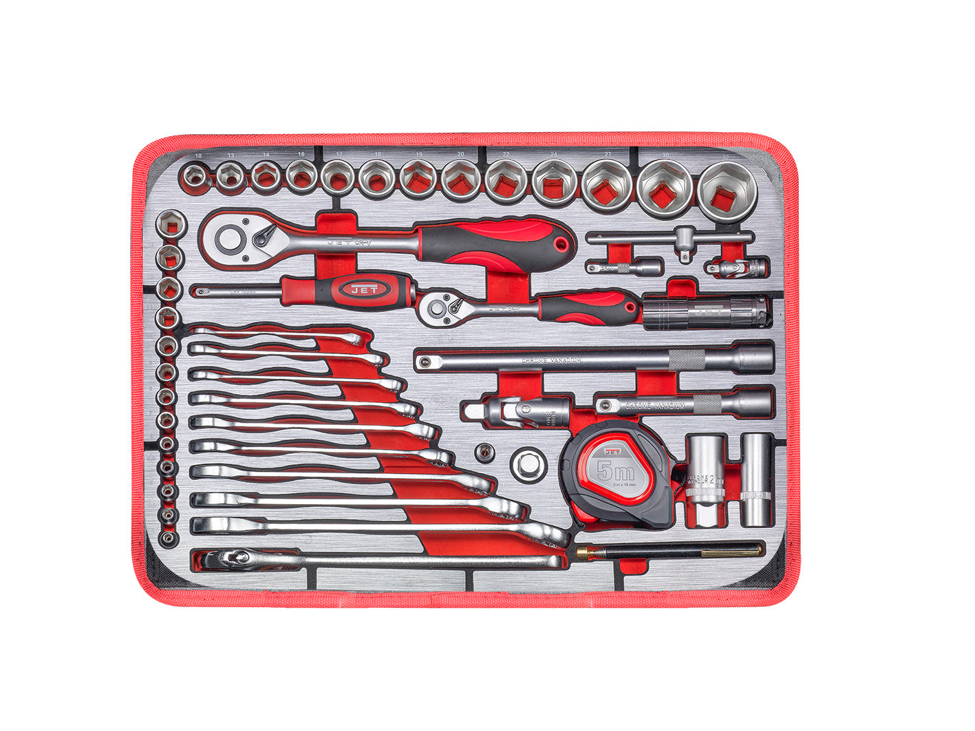 PROMAC JET ABS-Werkzeugkoffer 1/4" und 1/2", 179-teilig A-179-EXE