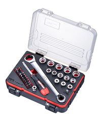 PROMAC JET-TOOLS Durchgangs-Steckschlüsselsatz, 37-tlg. B-37