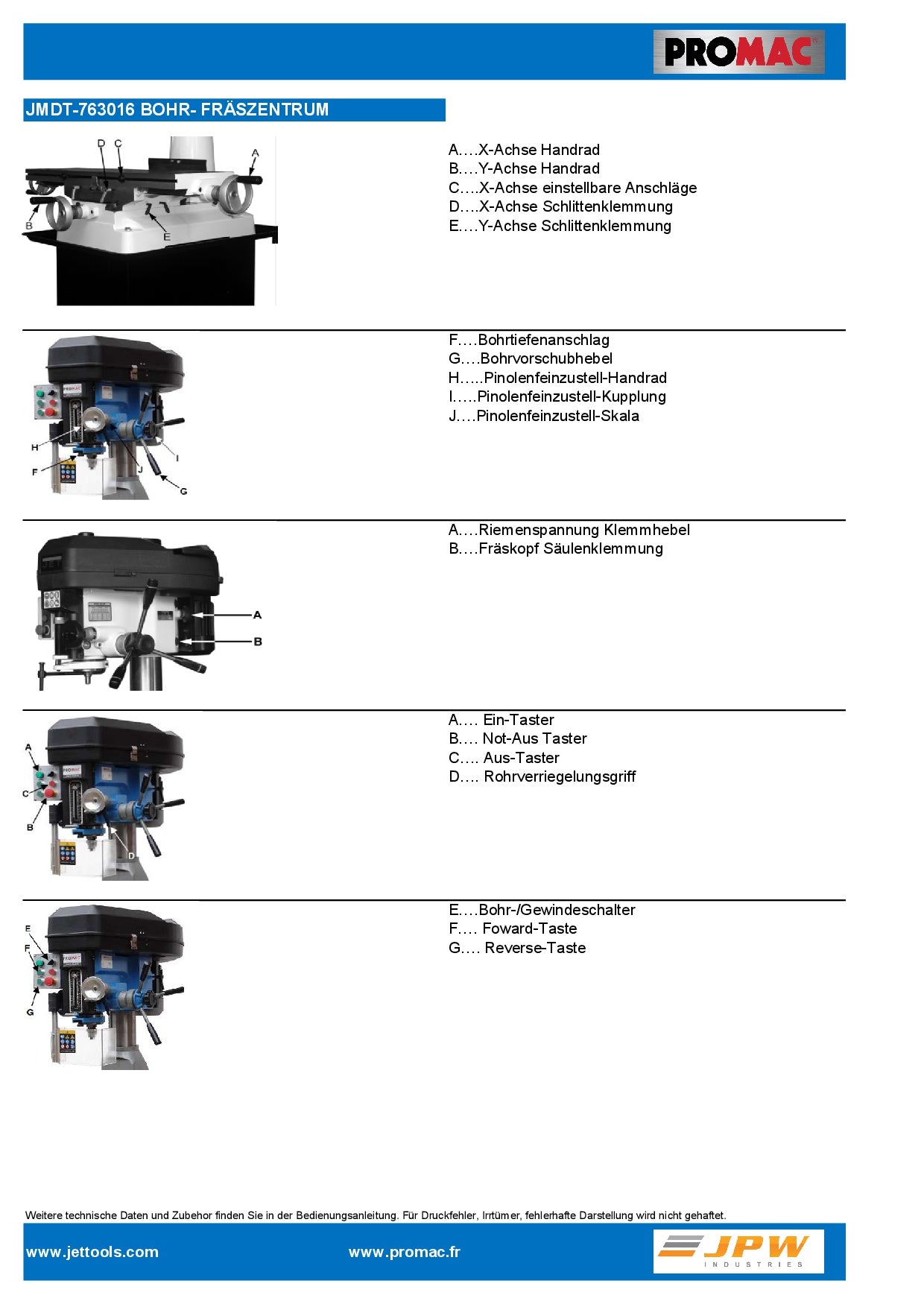PROMAC BOHR- / FRÄSMASCHINE JMDT-763016