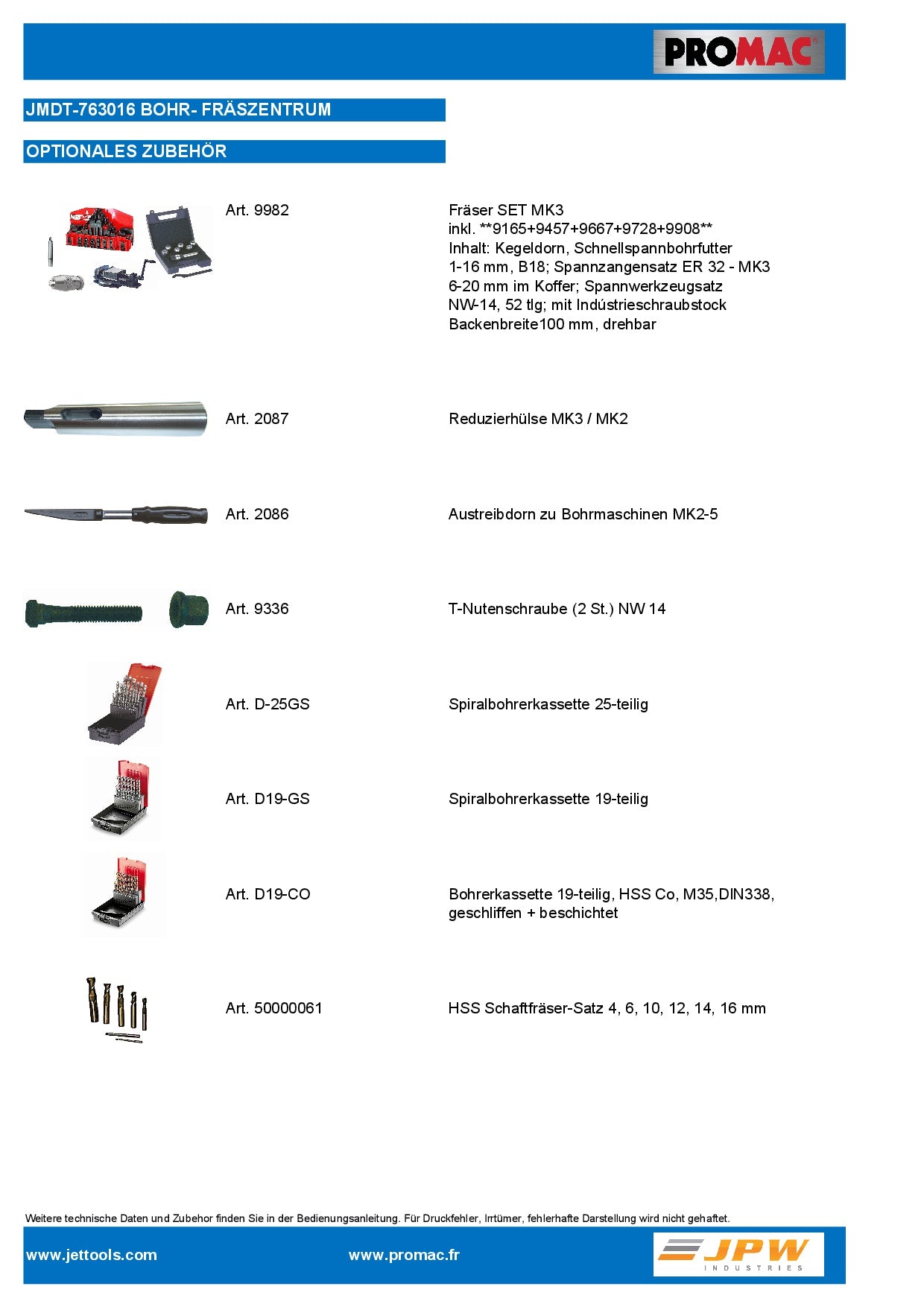 PROMAC BOHR- / FRÄSMASCHINE JMDT-763016