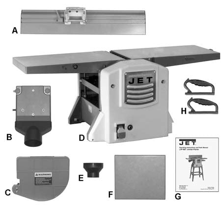 JET ABRICHT-DICKENHOBELMASCHINE JPT_8B