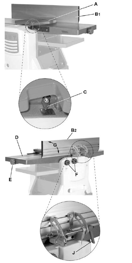 JET ABRICHT-DICKENHOBELMASCHINE JPT_8B