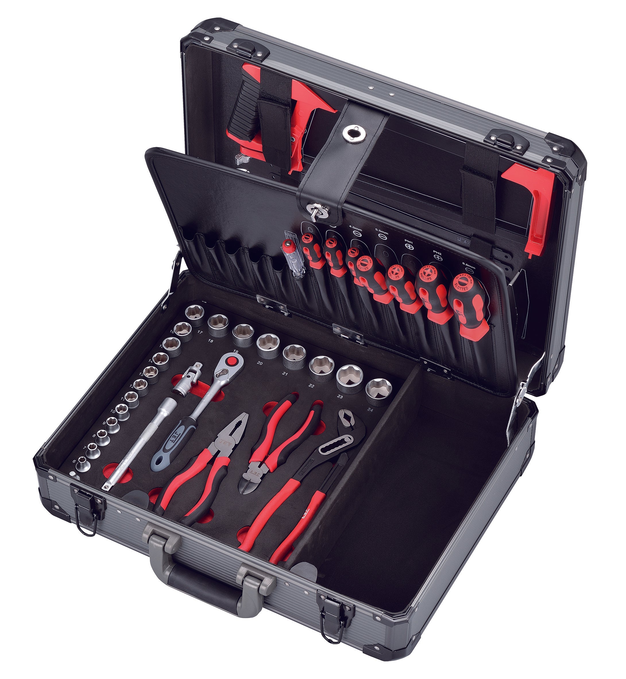 PROMAC JET-TOOLS Alu-Werkzeugkoffer 3/8", 59-teilig Y-59B  by PROMAC