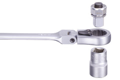 PROMAC JET Ringgabel-Rätschenschlüssel-Satz 7-teilig mit Gelenkkopf, in Kassette Q-707F  by PROMAC