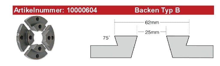 Aktion JET Zubehör Drechseln 10000604 BACKEN TYP B Ø250mm
