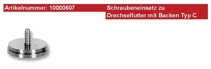 JET Zubehör Drechseln 10000607 Schraubeinsatz zu Drechselfutter  (f. Backen TYP C)
