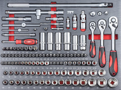 PROMAC Werkstattwagen, 1/4" + 3/8" + 1/2", 318-tlg. TT-318