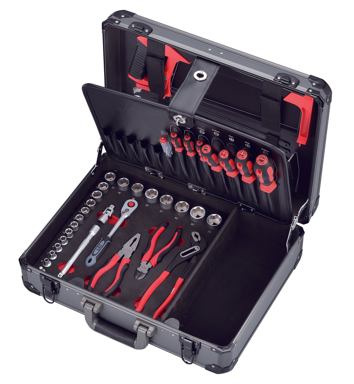 PROMAC JET-TOOLS Alu-Werkzeugkoffer 3/8", 59-teilig Y-59B